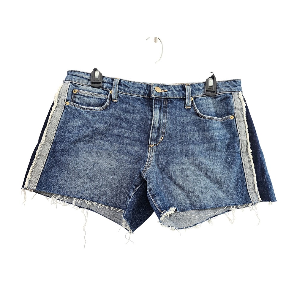 Joe's Jeans The Ozzie Women 30 Blue Denim Cut Off Shorts Side Stripe Madera Wash